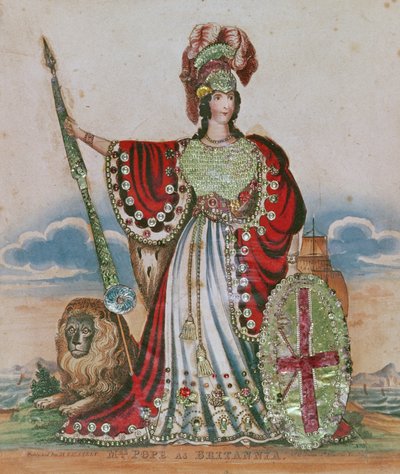 La Sra. Pope como Britannia de English School